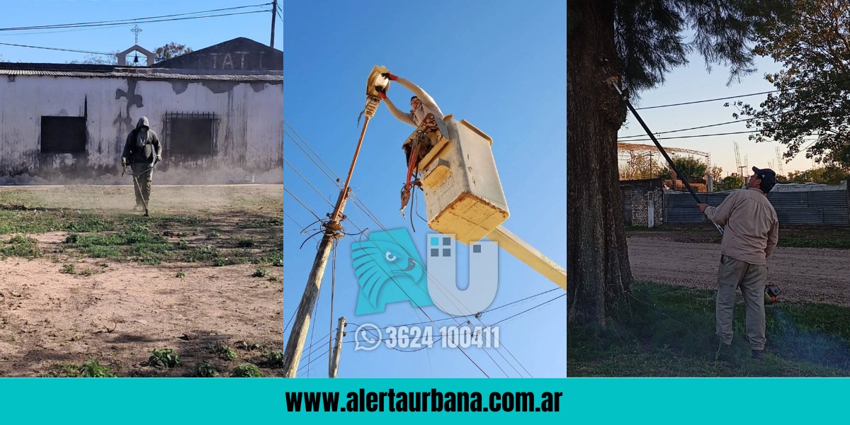El municipio de Corzuela inició operativos de limpieza y mantenimiento