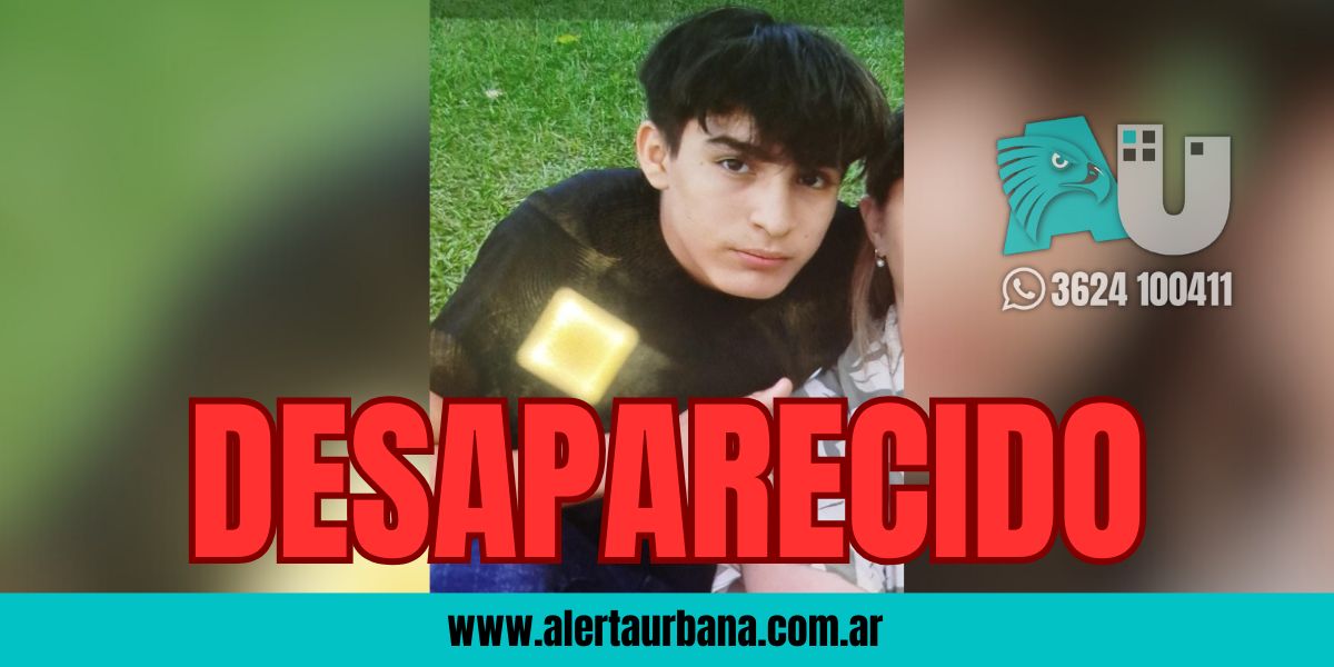 Piden ayuda para encontrar a Rodrigo Sotelo, un adolescente desaparecido en Resistencia
