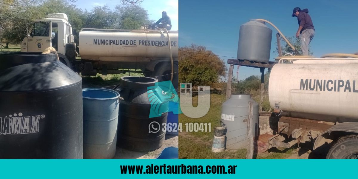 El municipio de Presidencia de la Plaza refuerza el reparto de agua en zona rural