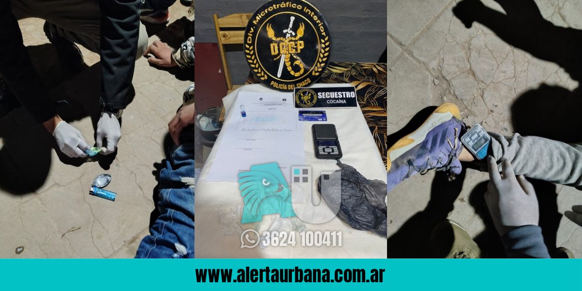 Incautan cocaína, armas y dinero en operativo antidrogas en Machagai