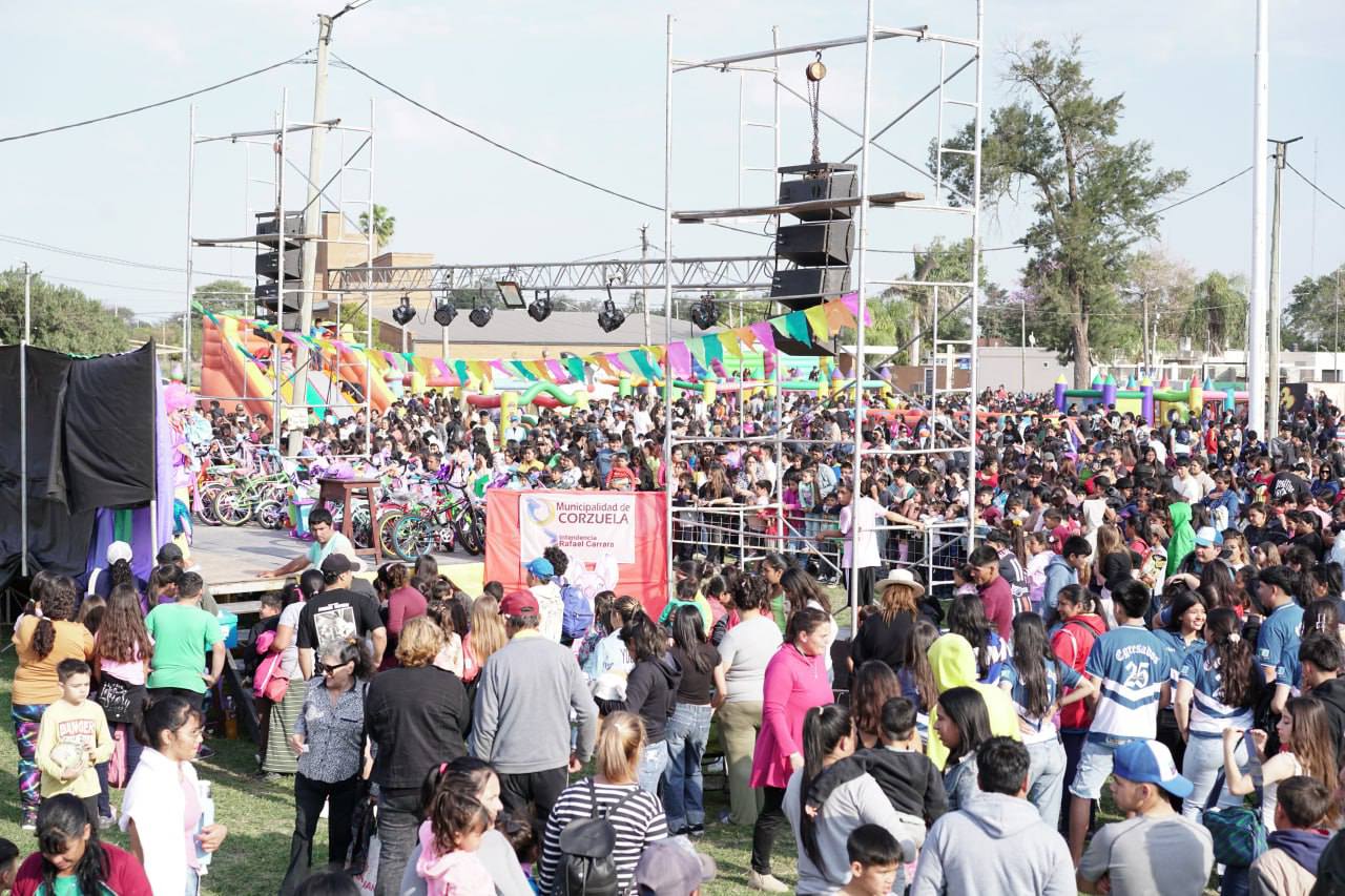 El municipio de Corzuela celebró el Día del Niño con una tarde de juegos y alegría
