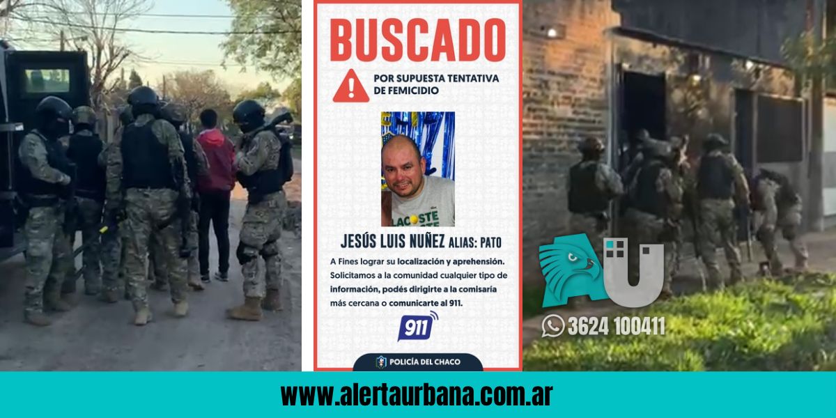 ÚLTIMO MOMENTO: Intensa búsqueda de sospechoso de tentativa de femicidio en Resistencia