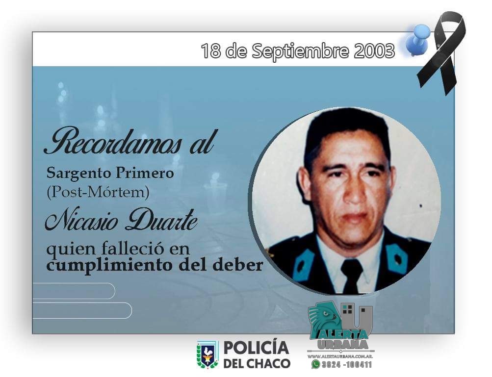 Recordatorio hoy 18 de septiembre honramos Sargento 1 de Polic a