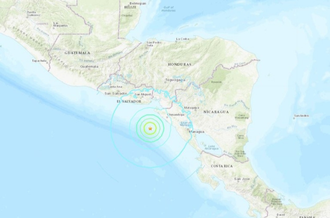 Nicaragua: un terremoto de 6.5 grados se registró frente a la costa oeste