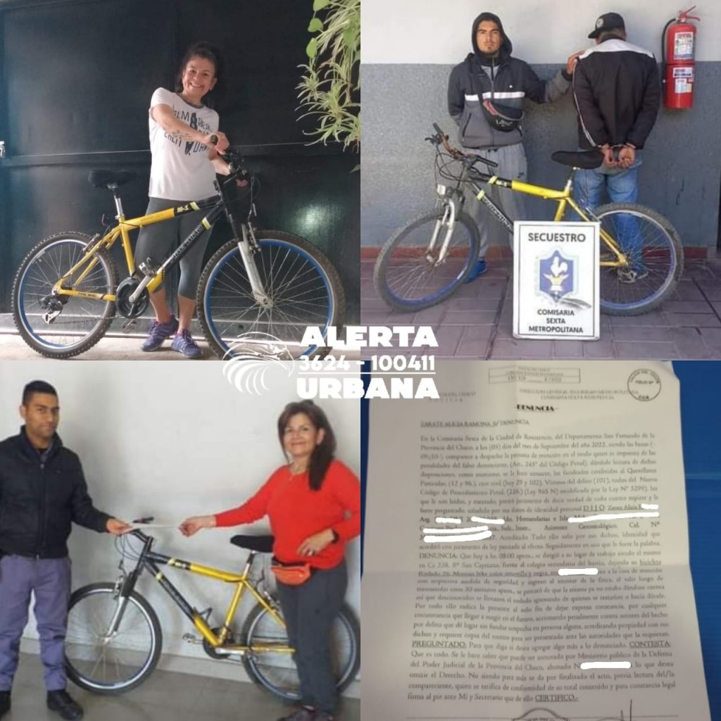 Publicó en Alerta Urbana y su bicicleta apareció: se la habían robado 