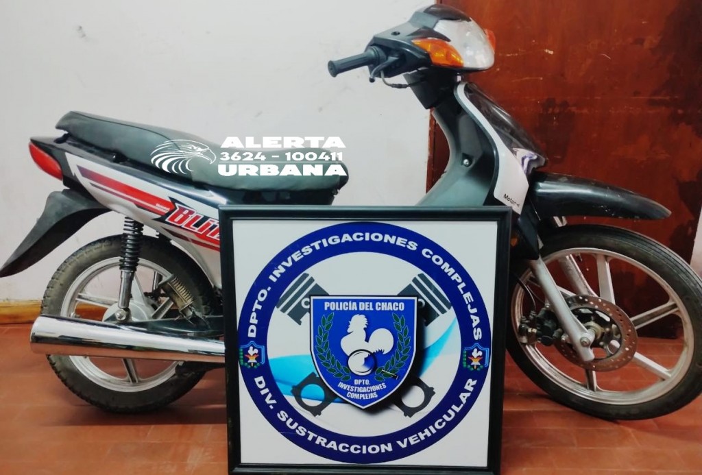 El DIC recuperó la moto y cámara fotográfica robada a un periodista 