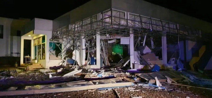 Robaron la bóveda y destruyeron con explosivos un banco en Paraguay