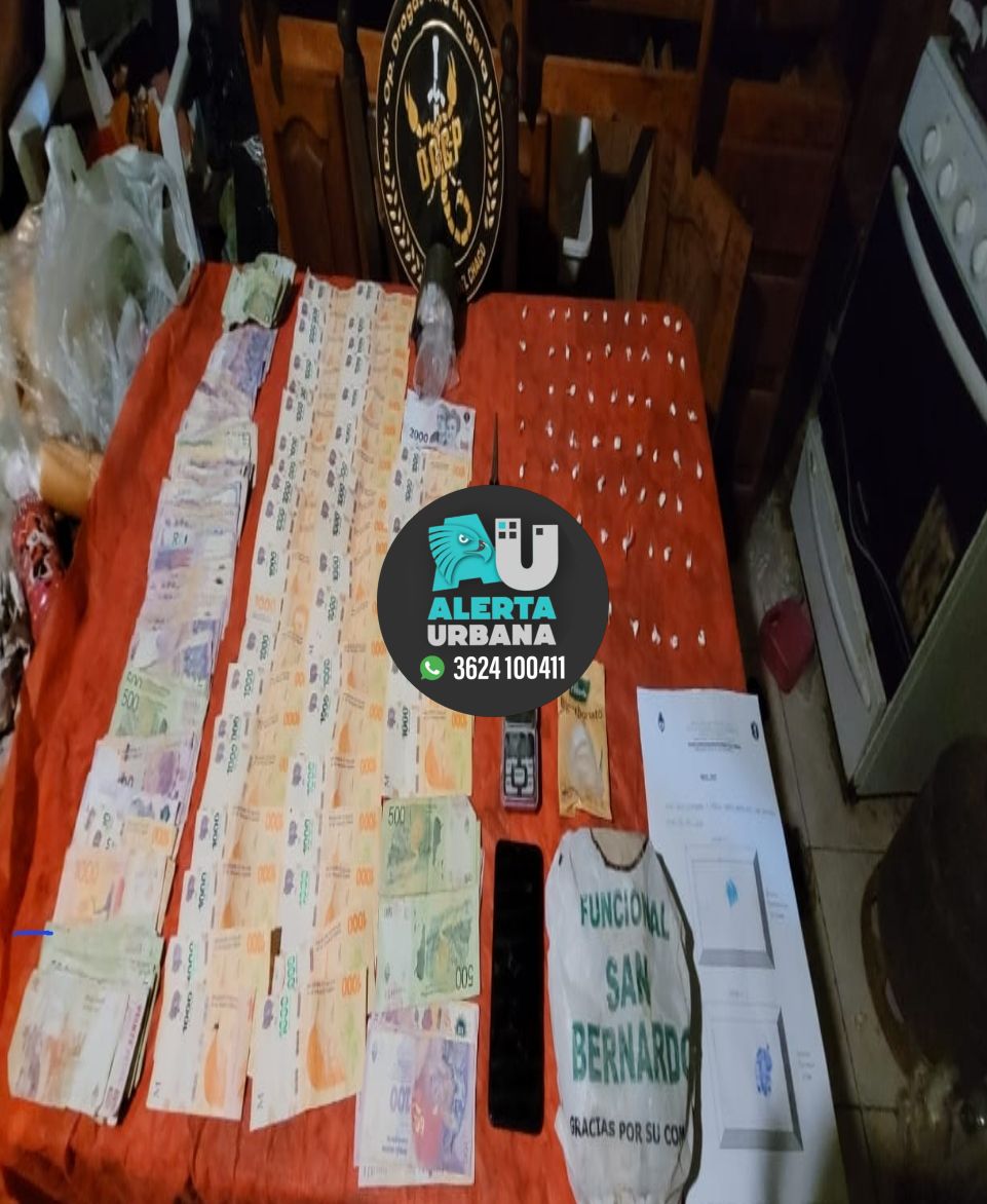 San Bernardo: secuestran 60 dosis de cocaína y dinero