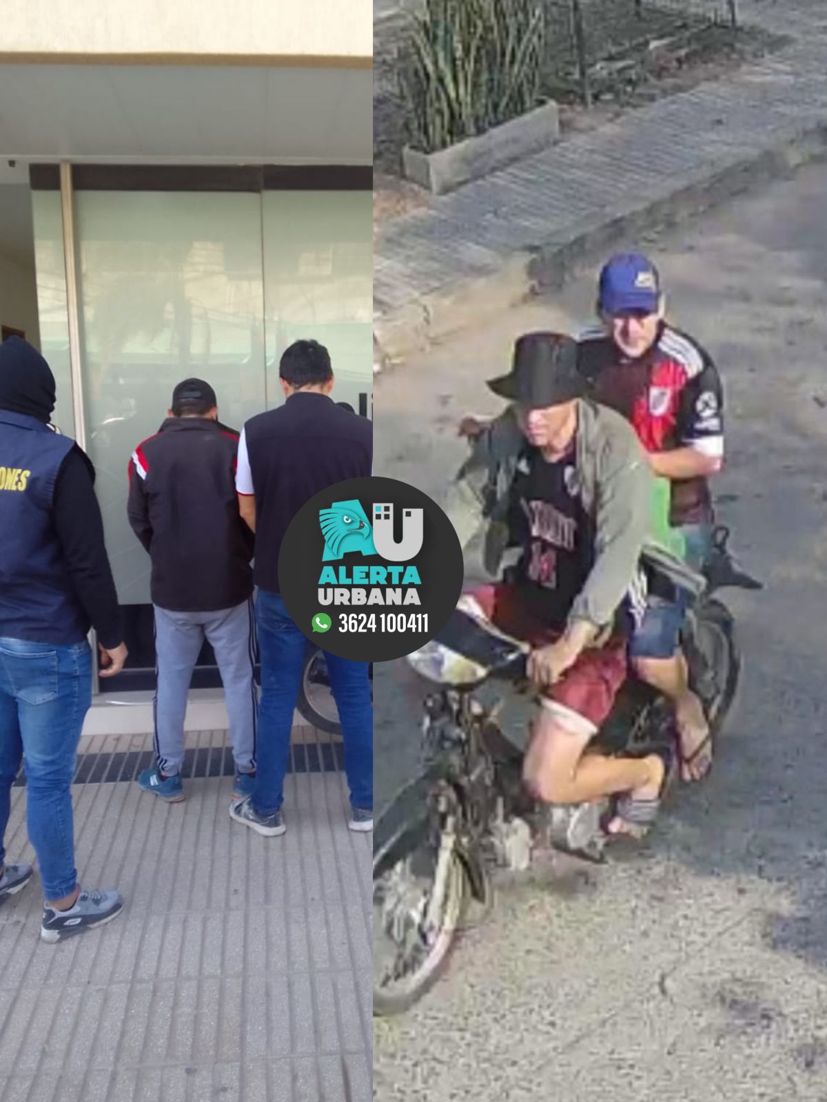 Sáenz Peña: Motochorros intentaron robar a una mujer que terminó con la rodilla fracturada; fueron detenidos
