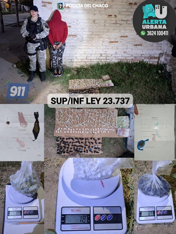 Infraganti: Paseaba por Resistencia con cocaína y marihuana y fue descubierta por la policía