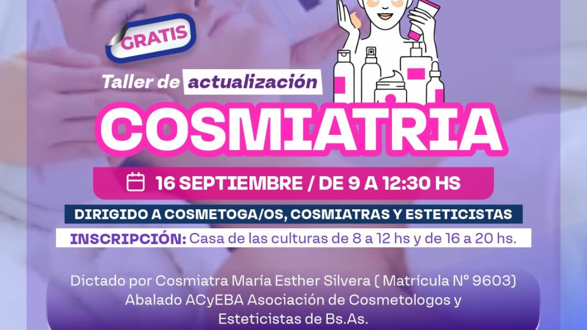 Fontana: invitan a un Taller de actualización de Cosmiatría