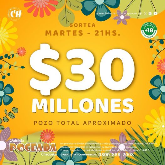 ¿Vas a tentar a la suerte?: La Poceada pone en juego 30 millones de pesos este martes