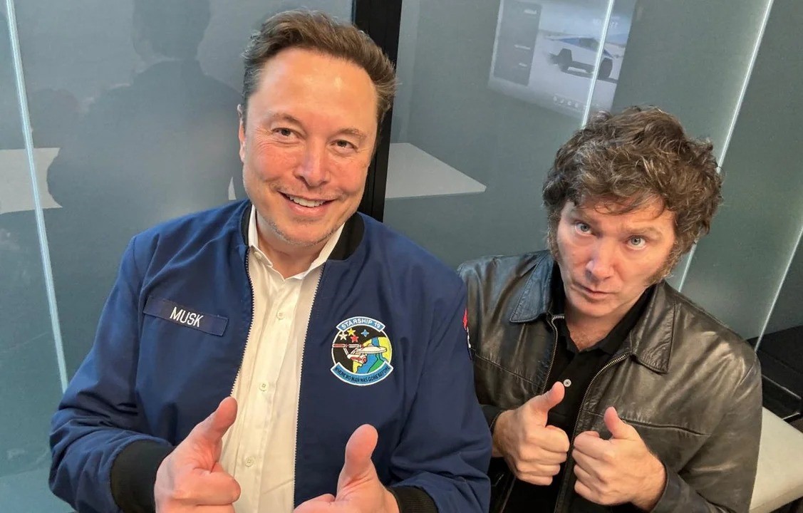 Elogios de Elon Musk a Milei mientras pelea con Brasil por el uso de X