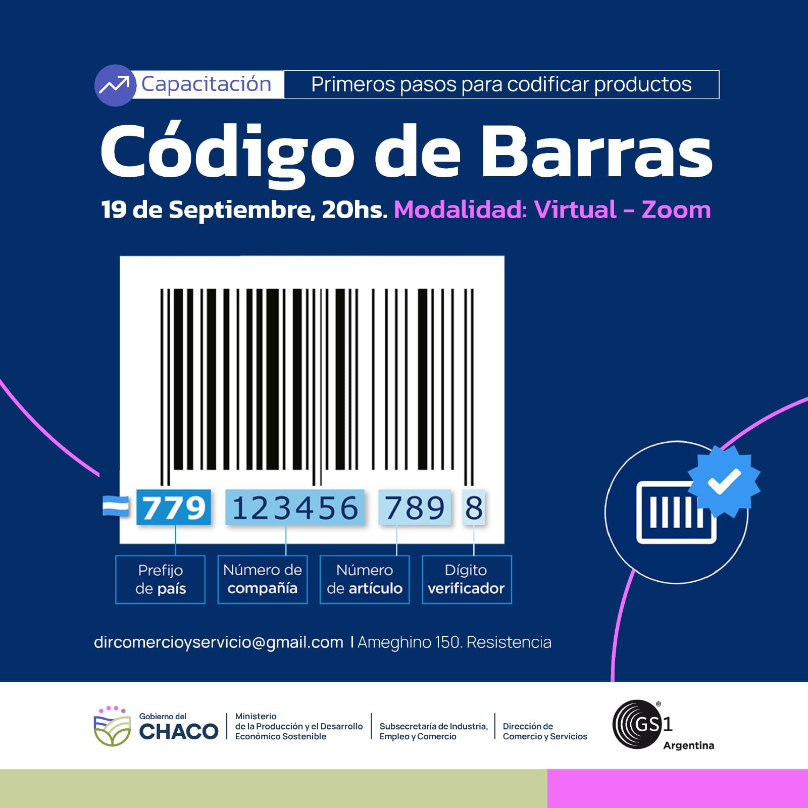 El Ministerio de Producción convoca a pymes a capacitación para la obtención del código de barras