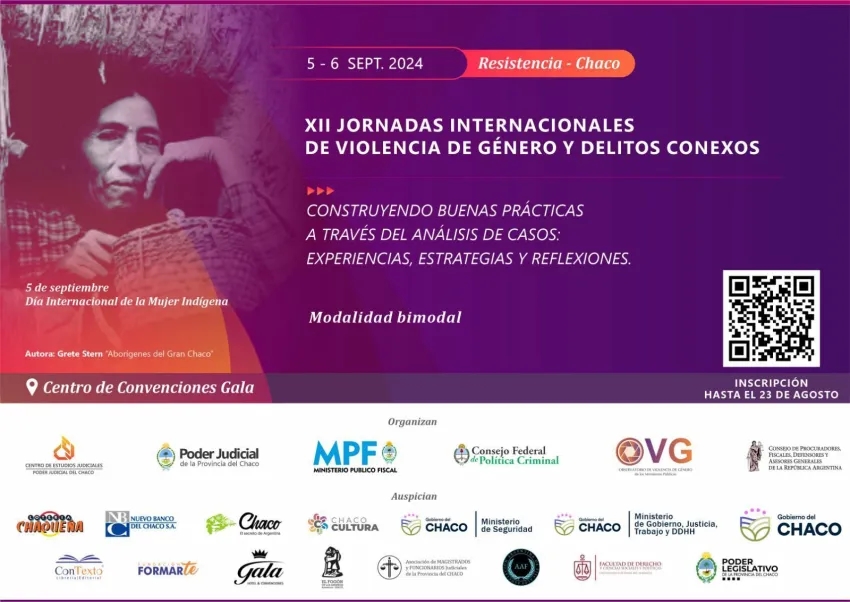 Mañana jueves comienzan las XII Jornadas Internacionales de Violencia de Género y Delitos Conexos