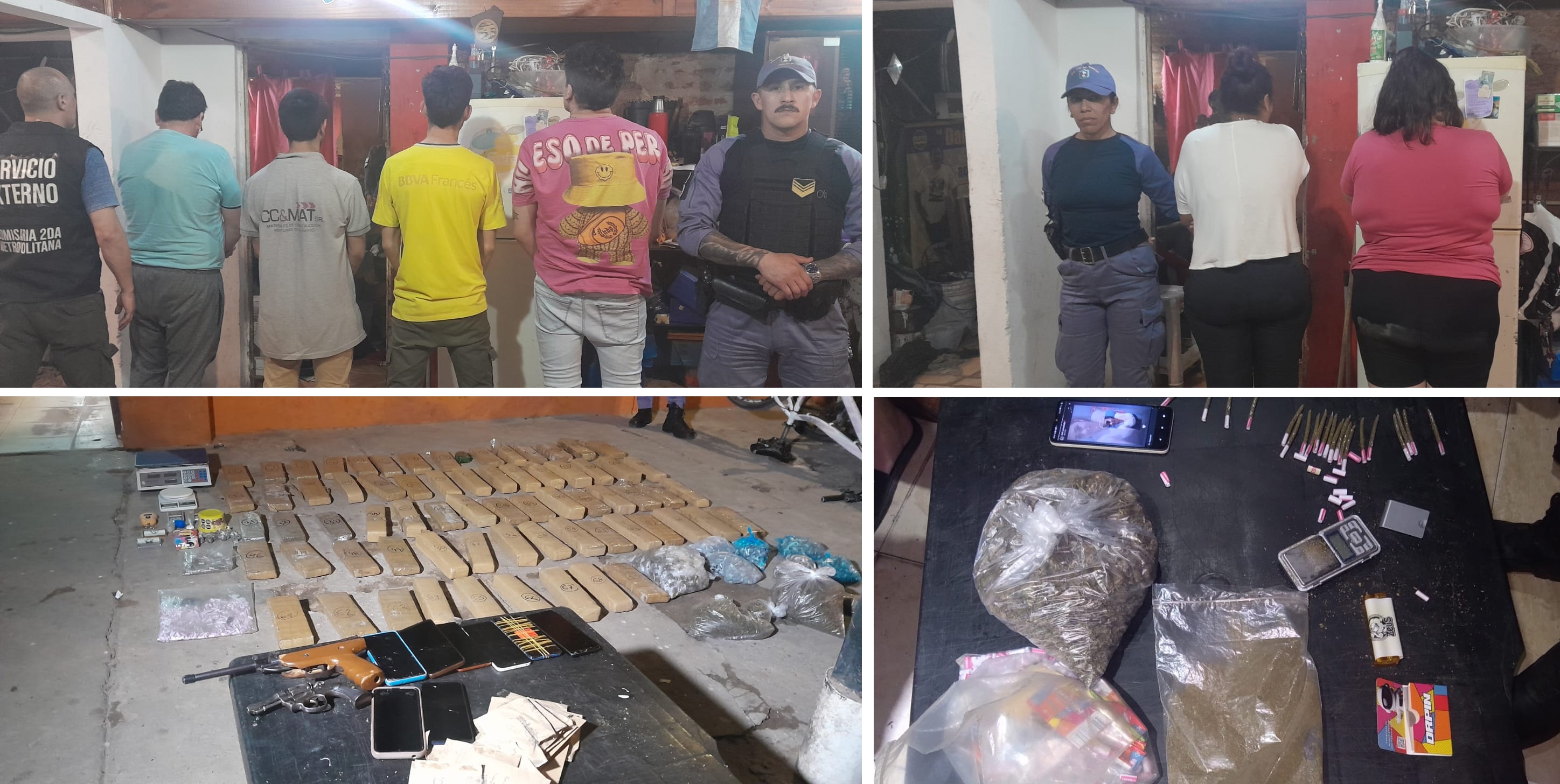 Nuevo golpe al narco en Resistencia: secuestraron 64 kilos de marihuana en el barrio Santa Catalina 