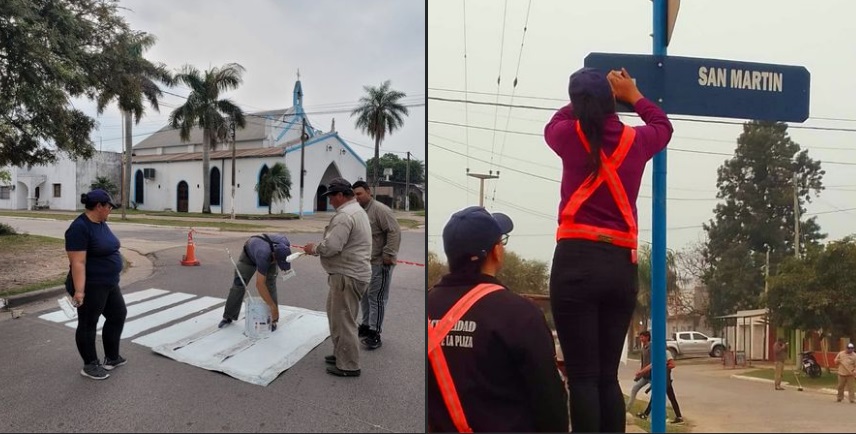 El municipio de Presidencia de la Plaza completó trabajos viales