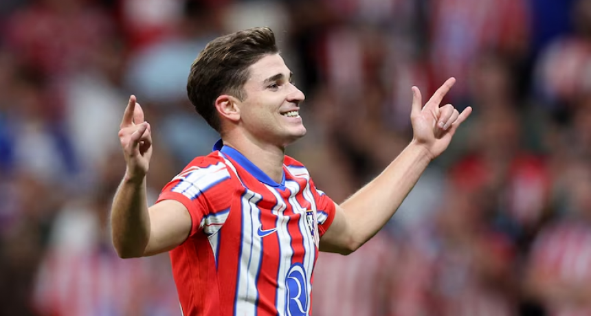 Julián Álvarez activó su “modo Araña” y convirtió su primer gol en el Atlético de Madrid