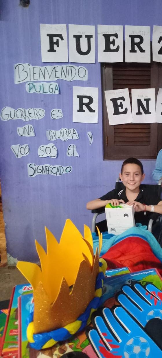 La mejor noticia: Renzo dejó el Pediátrico y ya se rehabilita en su casa
