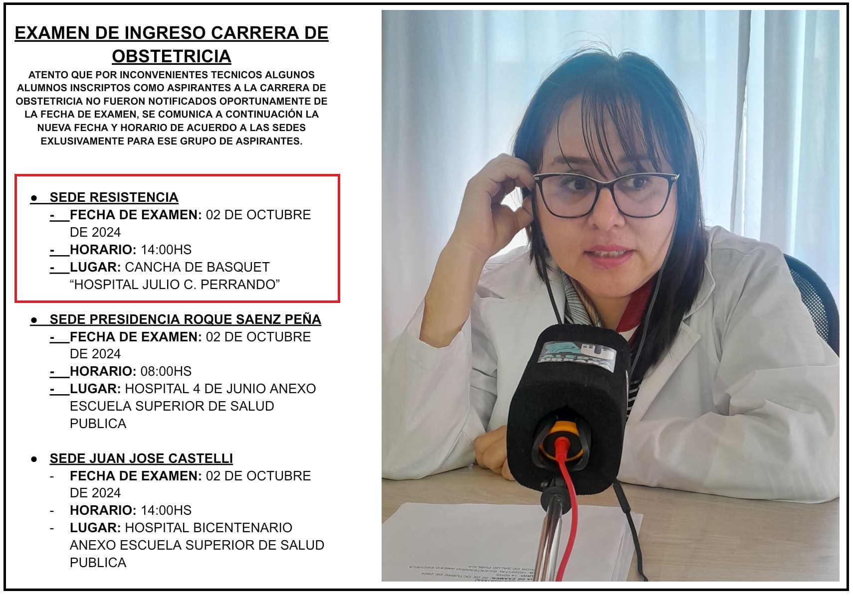 Carrera de Obstetricia: la Escuela de Salud Pública admitió errores y fijó nueva fecha para el examen 