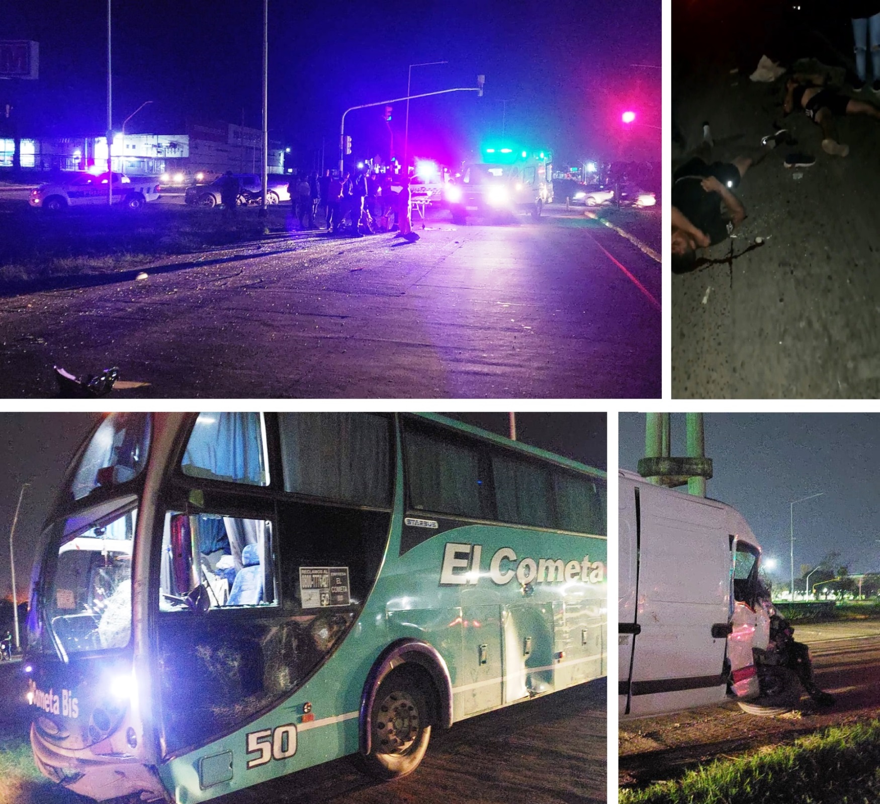 ¿Otro siniestro por la falta de iluminación?: Dos heridos tras choque en el acceso por 25