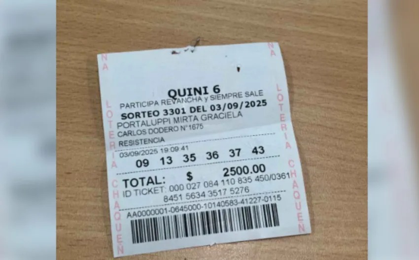 La suerte le sonrió a emprendedora chaqueña: ganó más de $42 millones en el Quini 6