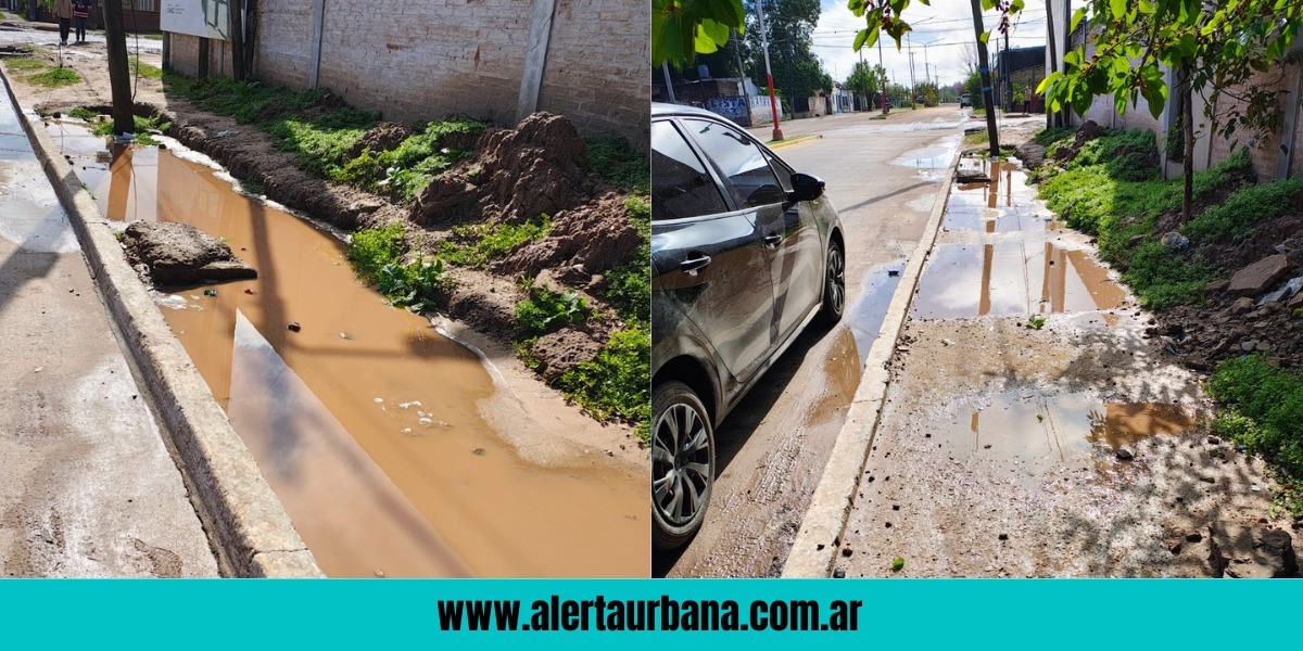 Reclamo vecinal: la vereda de la comisaría Octava, destruida tras unas obras