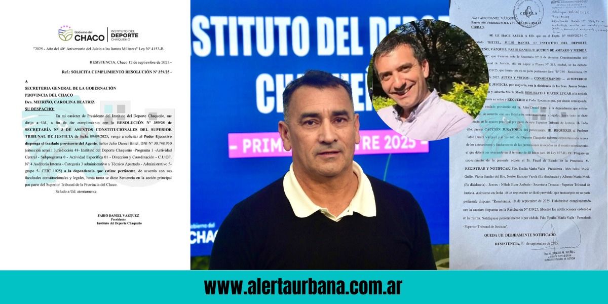 Fabio Vázquez quiere que Bittel trabaje y solicitó su traslado