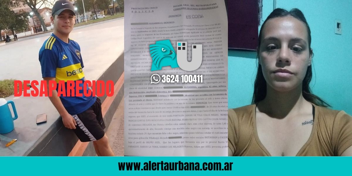 Desesperada búsqueda de un joven desaparecido hace días de su casa en Resistencia