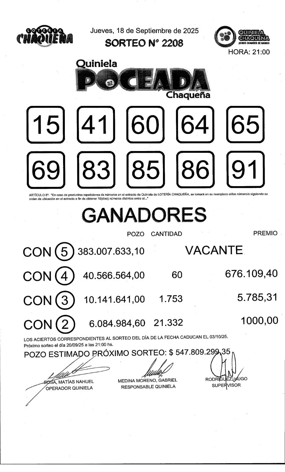 Monto récord: la Poceada no sale y el sábado el premio llegará a $ 547 millones