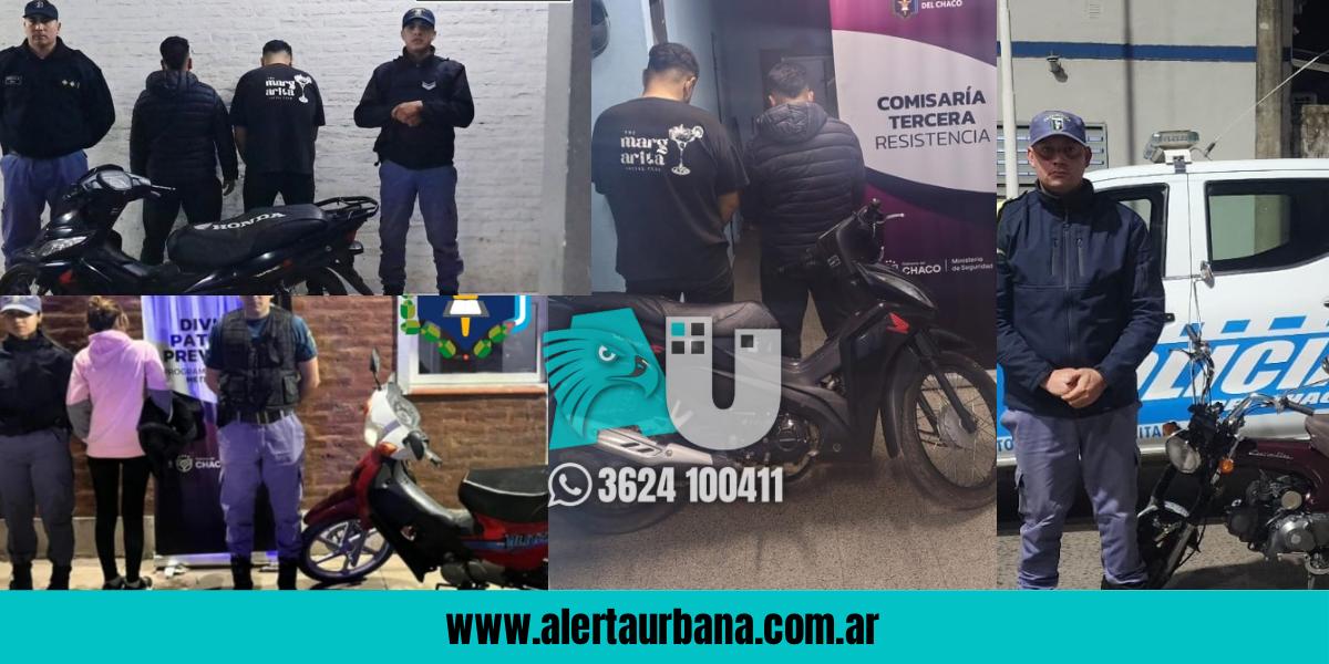 Recuperan en menos de 48 horas cuatro motos robadas en Resistencia