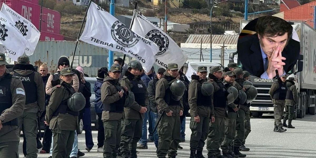 Poca convocatoria: Milei cambió su agenda en Tierra del Fuego en medio de un fuerte rechazo social