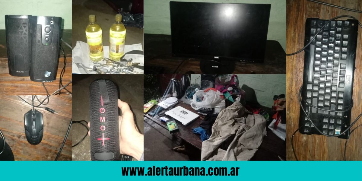   Escuchó ruidos y policías encontraron en su techo la computadora y mercaderías