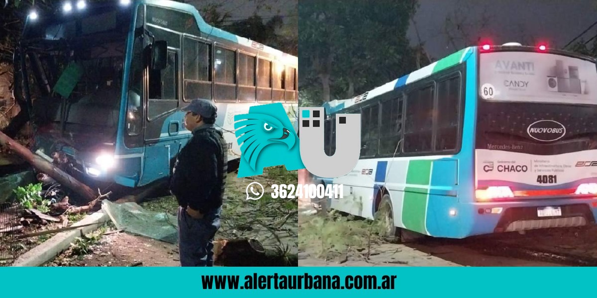 Colectivo de la Línea 106 se incrustó en una casa en el límite entre Resistencia y Barranqueras