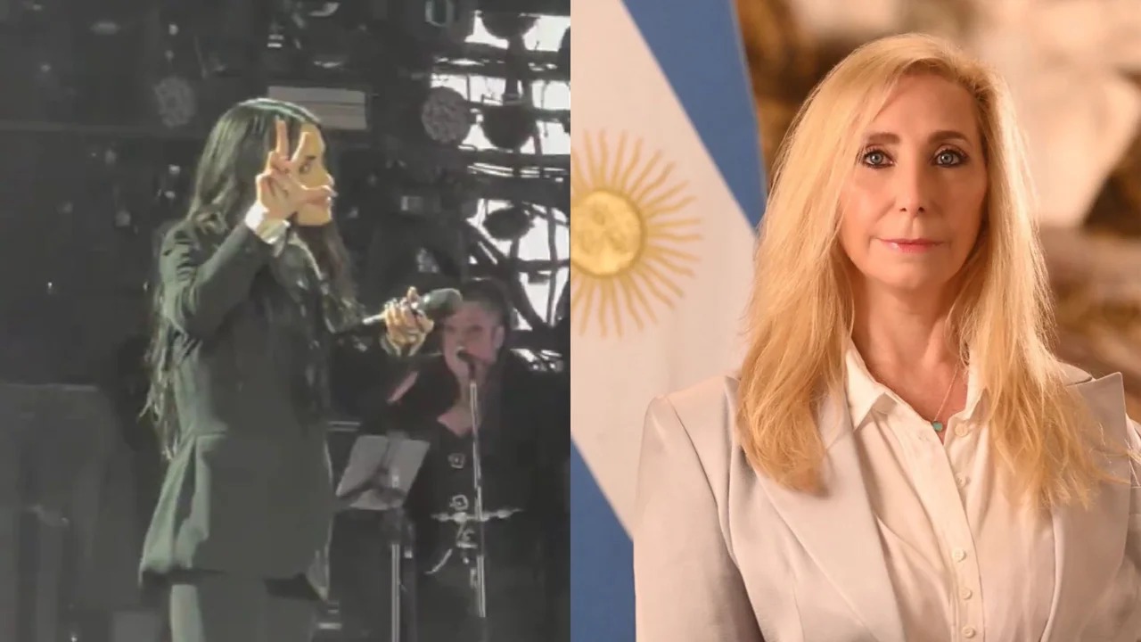 Lali Espósito lanzó un gesto irónico contra Karina Milei en pleno show 