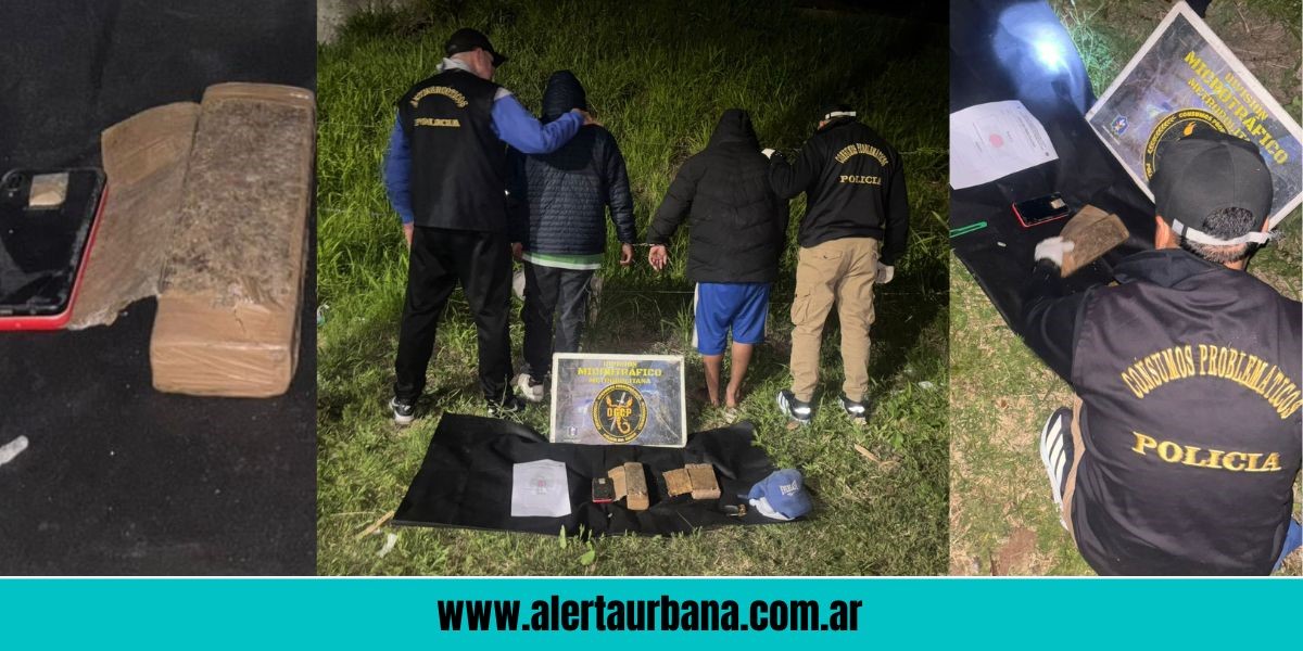 Golpe al narcomenudeo con el secuestro de más de un kilo de droga a dos jóvenes