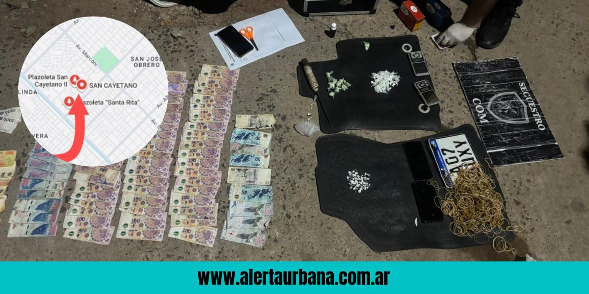 Incautan droga y capturan a tres personas en el San Cayetano en operativo del COM