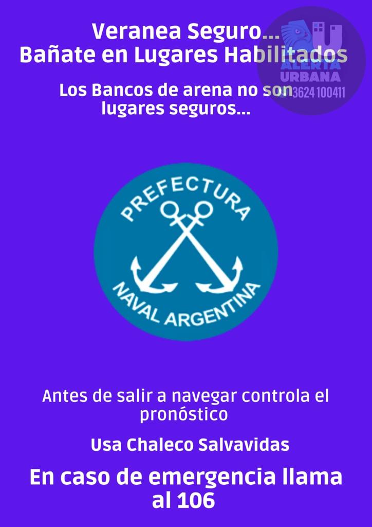 Barranqueras: Prefectura Naval Argentina hace recomendaciones para bañistas en esta época de altas temperaturas