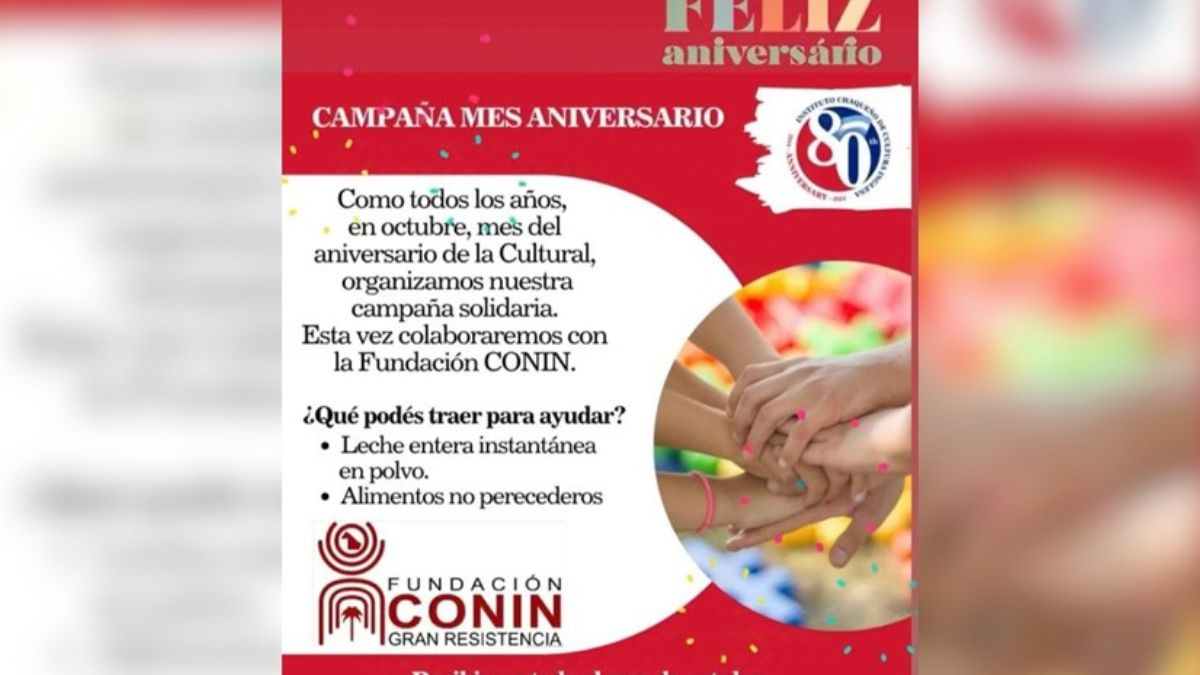 En el marco de sus 80 años, la Cultural Inglesa organiza una campaña solidaria a beneficio de Fundación CONIN