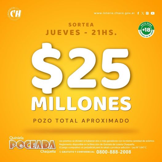 ¿Y si hoy se te da?: La Poceada pone en juego 25 millones de pesos este jueves