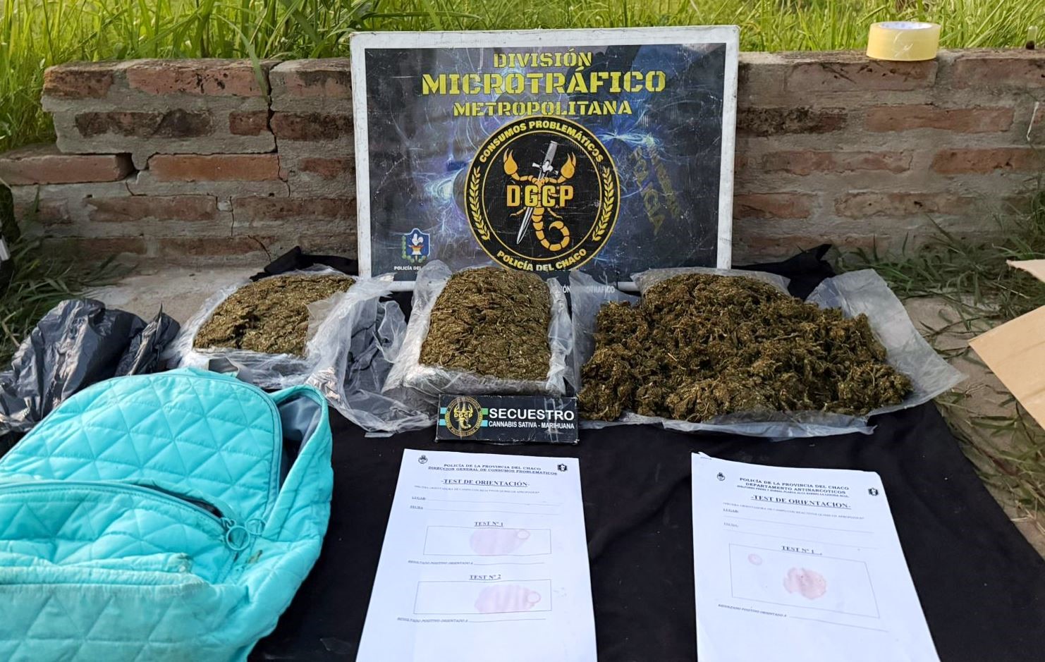 Vilelas: narco abandonó tres kilos de marihuana y escapó para no ser detenido