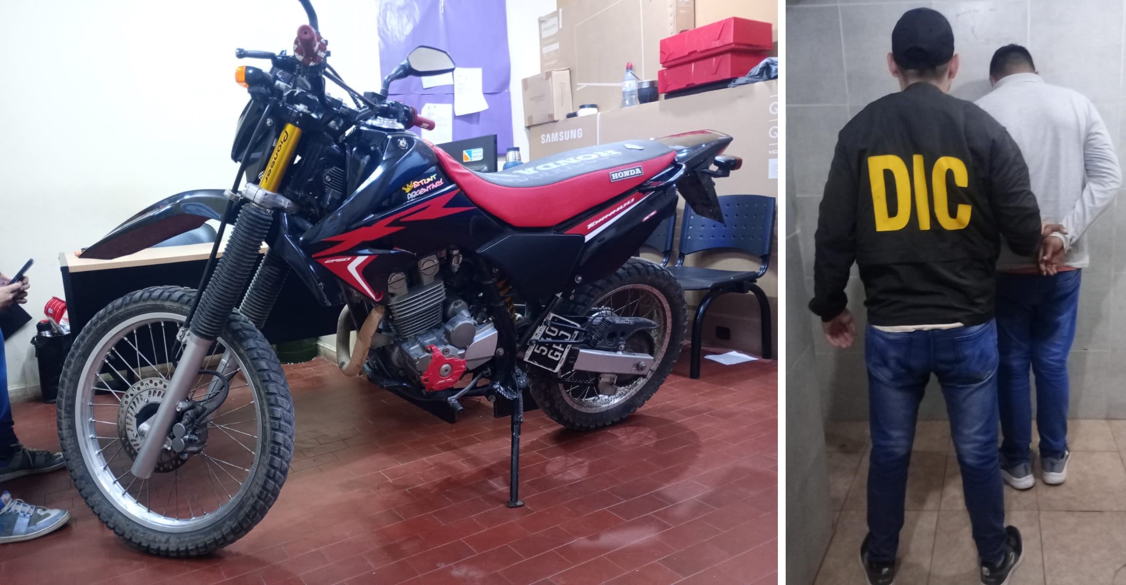 Demoran en el barrio Pescador a un correntino con una moto robada y 543 mil en efectivo