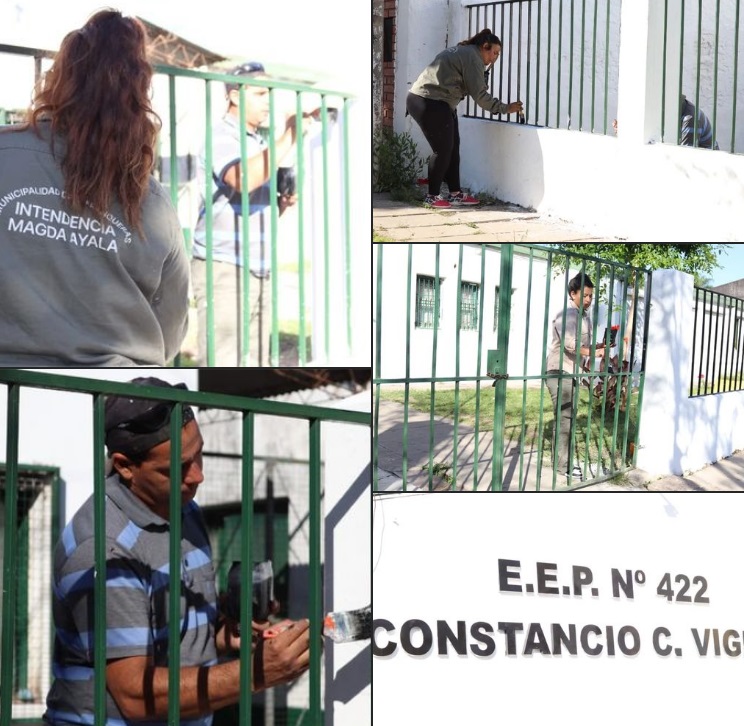 El municipio de Barranqueras completó la pintura de la Escuela 422