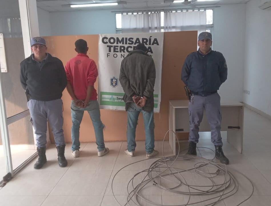 Fontana: detuvieron a dos robacables