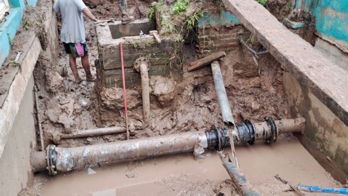 Laguna Limpia: con trabajos en el centro de distribución continúa la intervención del acueducto de las 7 localidades