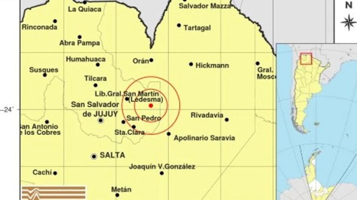 Un sismo de 4,8 grados con epicentro en Jujuy sacudió al sudeste de la provincia y se sintió también en Salta