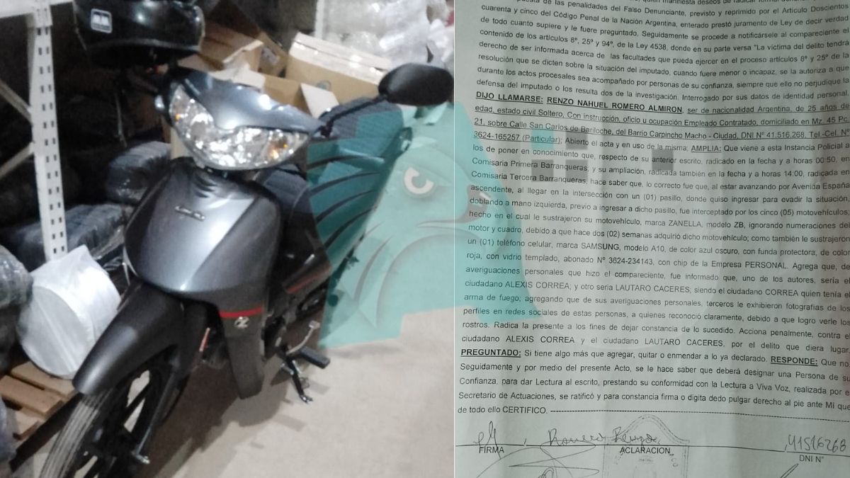Crece la inseguridad para los trabajadores: Dos violentos robos a motociclistas en menos de cuatro horas
