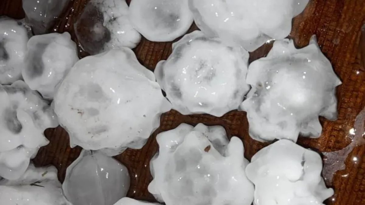 Las Breñas registró un fuerte temporal de granizo