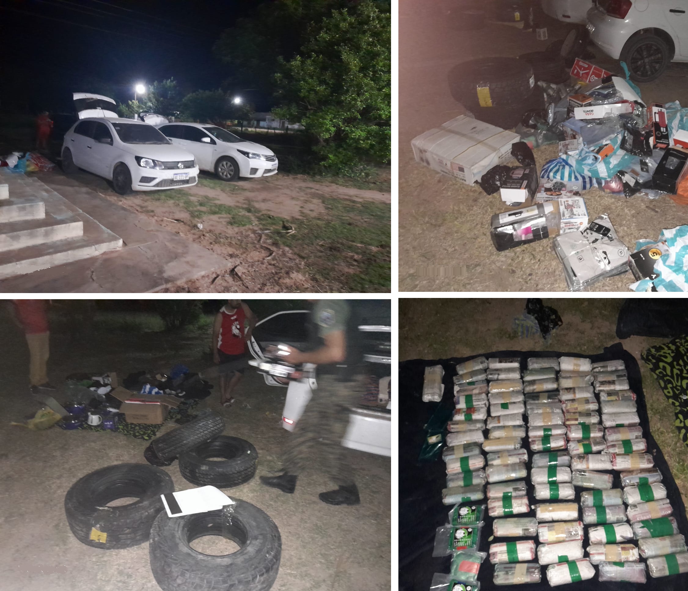 Atrapan en el Sudoeste a dos hombres con cubiertas, electrodomésticos, hojas de coca y ropa de contrabando