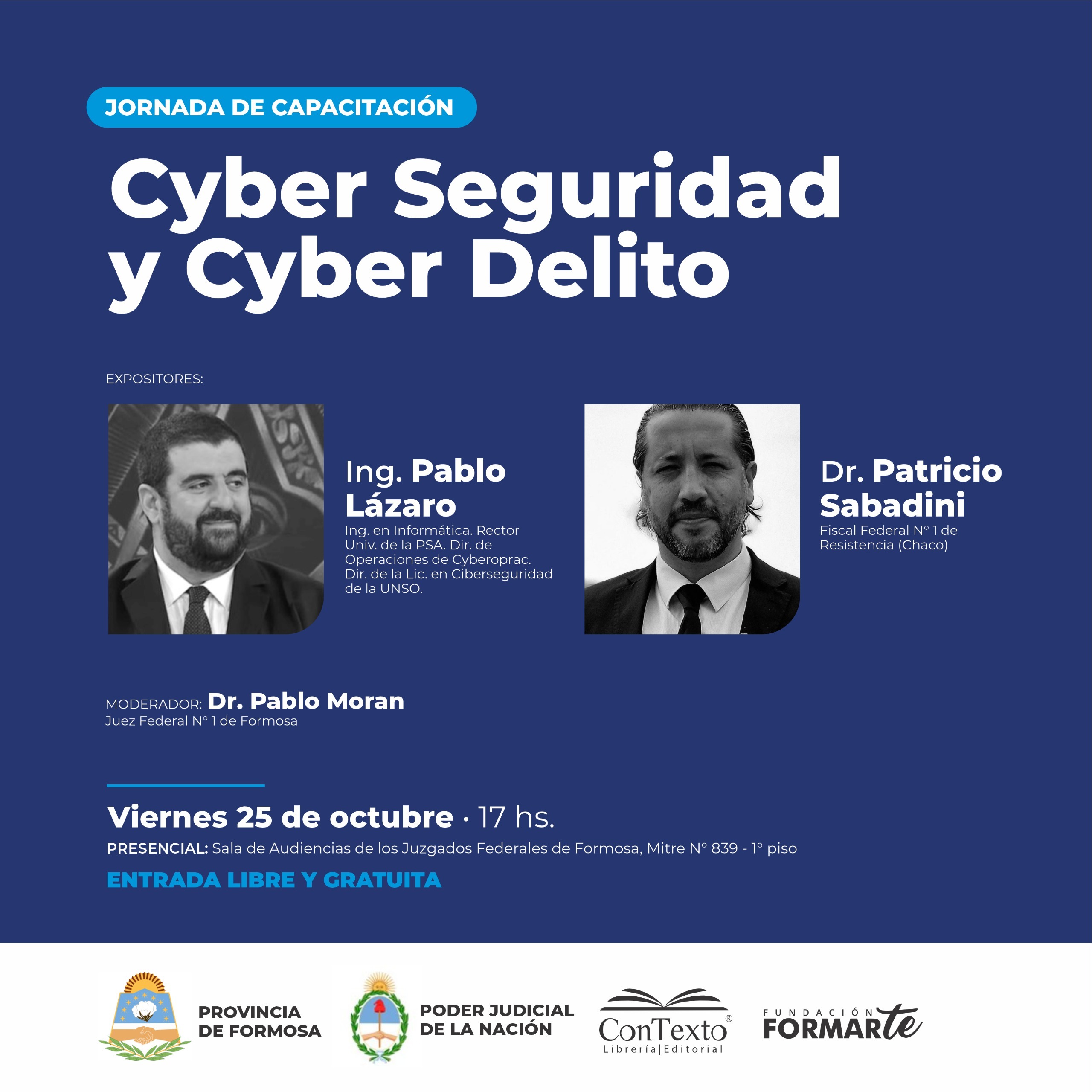 El fiscal Sabadini expone en jornada de capacitación en ciberseguridad